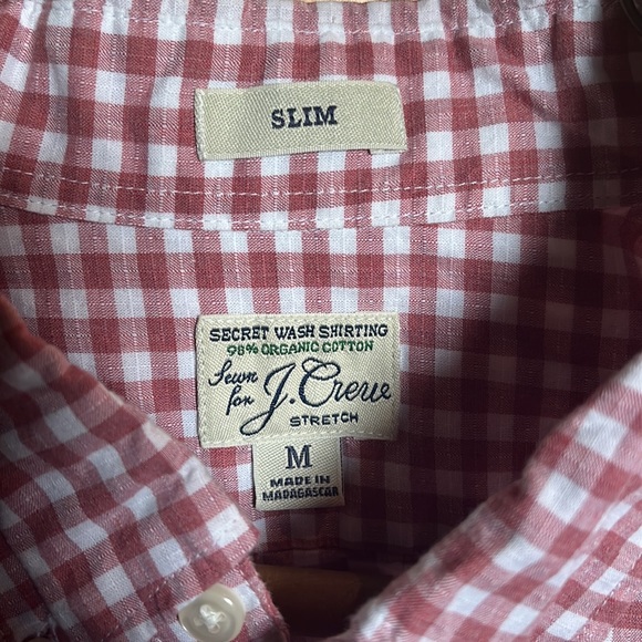 J. Crew red gingham shirt - Picture 2 of 3